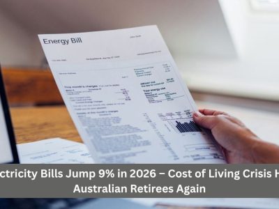 Electricity Bills Jump 9% in 2026 – Cost of Living Crisis Hits Australian Retirees Again